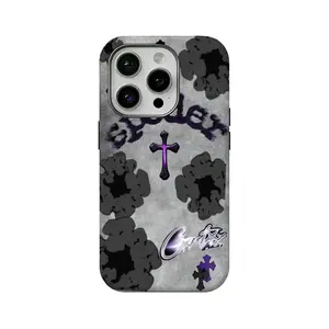Simple cartoon Sp5der pattern film phone case, suitable for iPhone 12 13 14 15 16 17 anti drop phone case