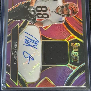 2025 Panini Mike Gesicki Signed Patch Collectible Sports Card, Numbered to /49 (Raw Sports Single Card), Collectible Sports Cards