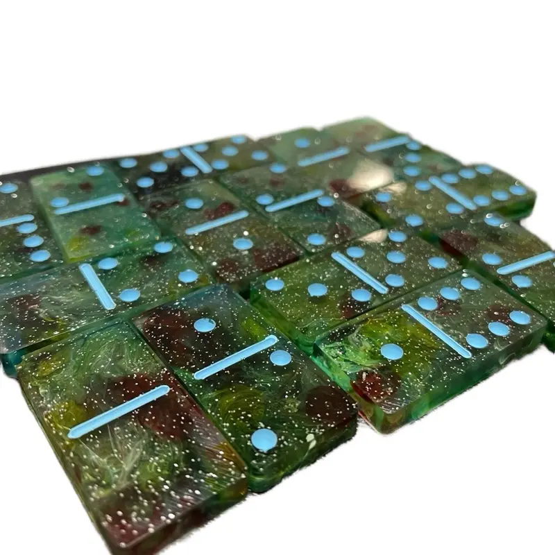 Crafted Crown Creations - Epoxy Resin Dominoes: Durable & Crafted from High-Quality Epoxy Resin for a Unique Gift.