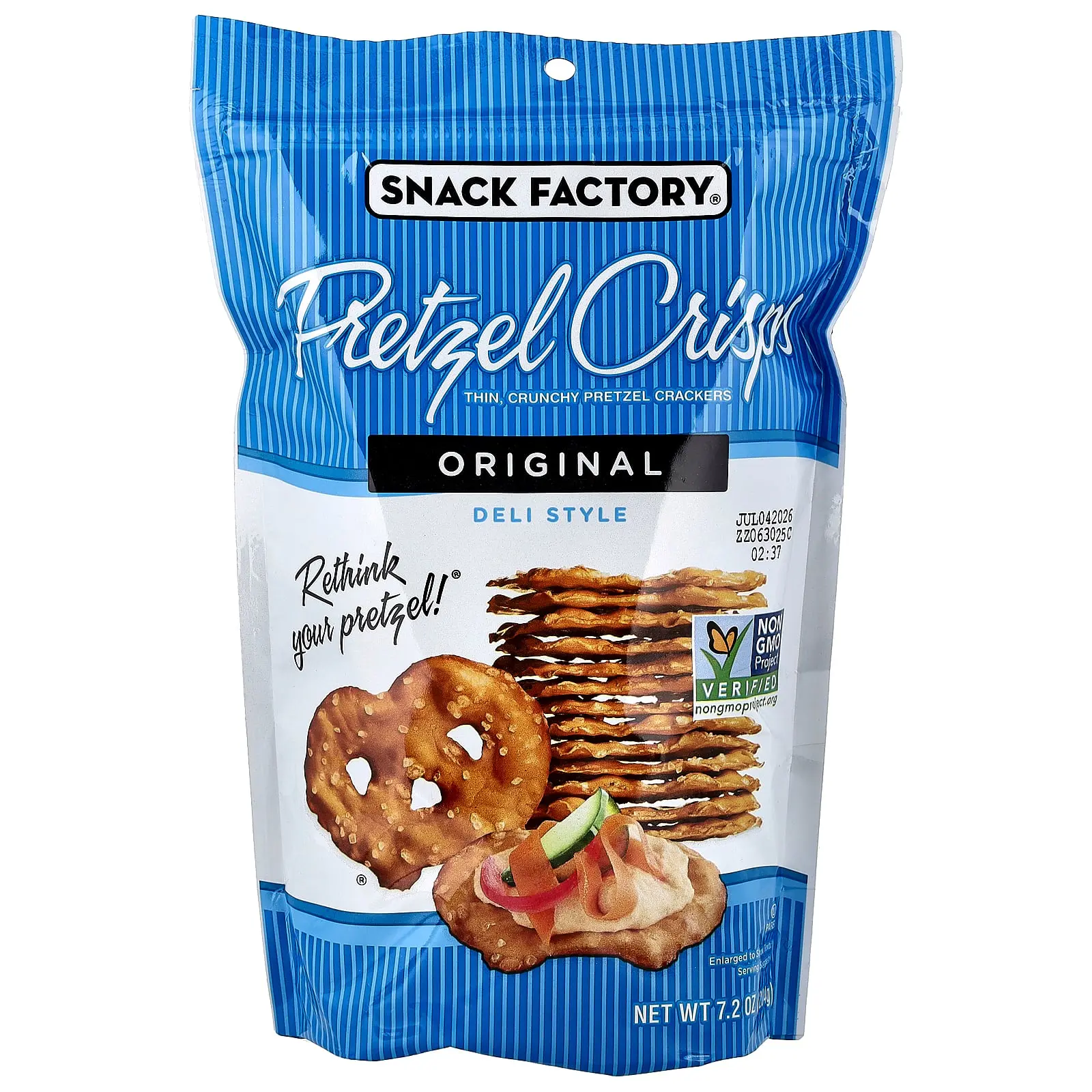 Snack Factory Pretzel Crisps, Original, Deli Style, 7.2 oz (204 g) Snack Factory Pretzel Crisps, Original, Deli Style, 7.2 oz (204 g)