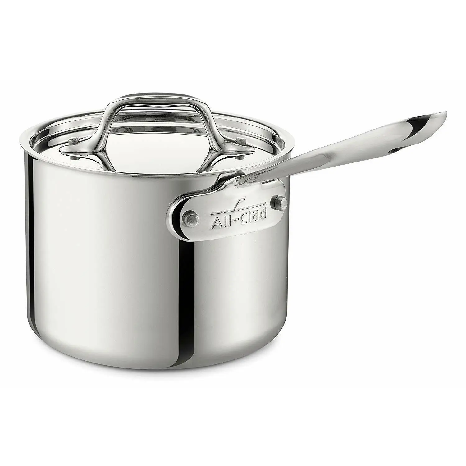 All-Clad 4202 Tri-Ply Stainless-Steel 2-qt Sauce Pan with lid