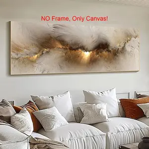 Modern Abstract Canvas Painting without Frame, Creative Golden Light Image Canvas Wall Art, Wall Art Decor for Home Living Room Bedroom Office, Home Decor Artwork
