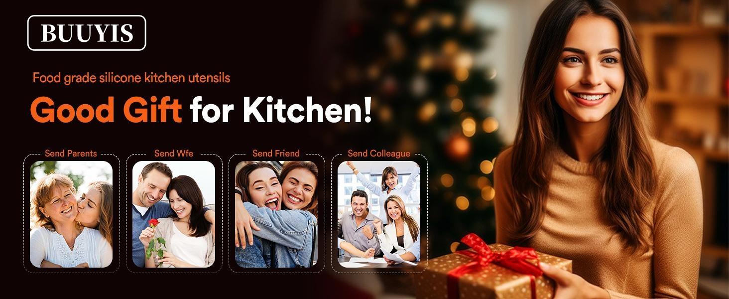 18-Piece Kitchen Utensil Set — BPA-Free Matte Silicone Cooking Set, Dishwasher Safe | Heat-Resistant & Scratch-Proof | Includes Chef's Knife Set (Featuring 11 Cooking Tools, 5 Sharp Knives, 1 Pair of Scissors, and 1 Rotating Storage Caddy)