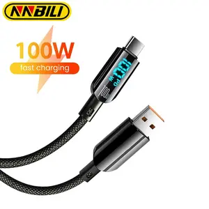 Nnbili Super Fast Charging Data Cable LED Display Compatible with Huawei Laptop & Phone, High Efficiency Power Consumption Design