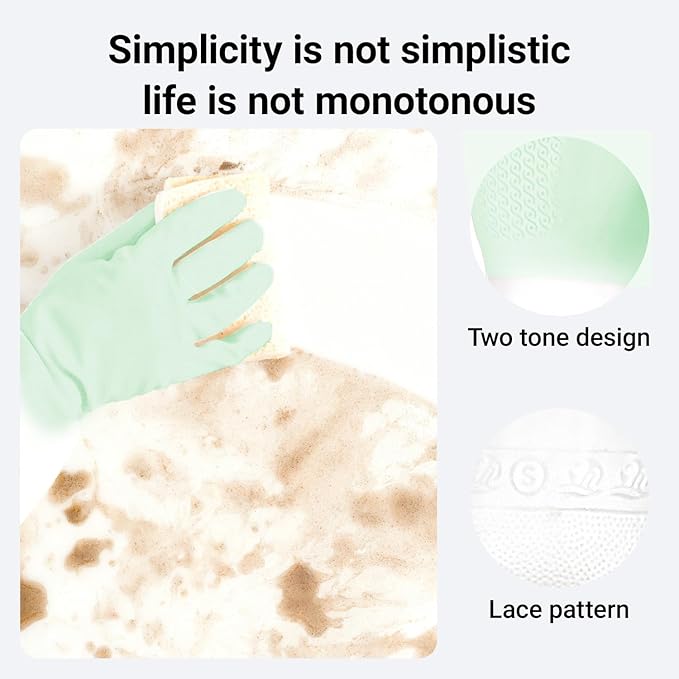 3 pairs Long Cuff Cleaning Gloves Waterproof Reusable Household Gloves Anti Slip Grip for Kitchen Dishwashing Bathroom Garden Tasks