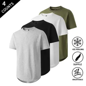 4-Pack Men’s Classic Crew Neck T-Shirts, Soft Cotton Blend Short Sleeve Tees for Everyday Wear