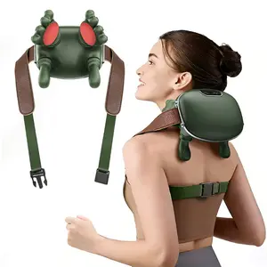 Shoulder and neck bionic intelligent massager, heated massager, finger-style neck and waist massager, 4D kneading massage, simulates real human hand massage, provides comfortable muscle relaxation, summervibes