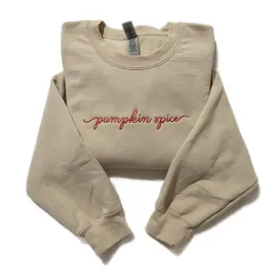 Pumpkin spice embroidered unisex sweatshirt