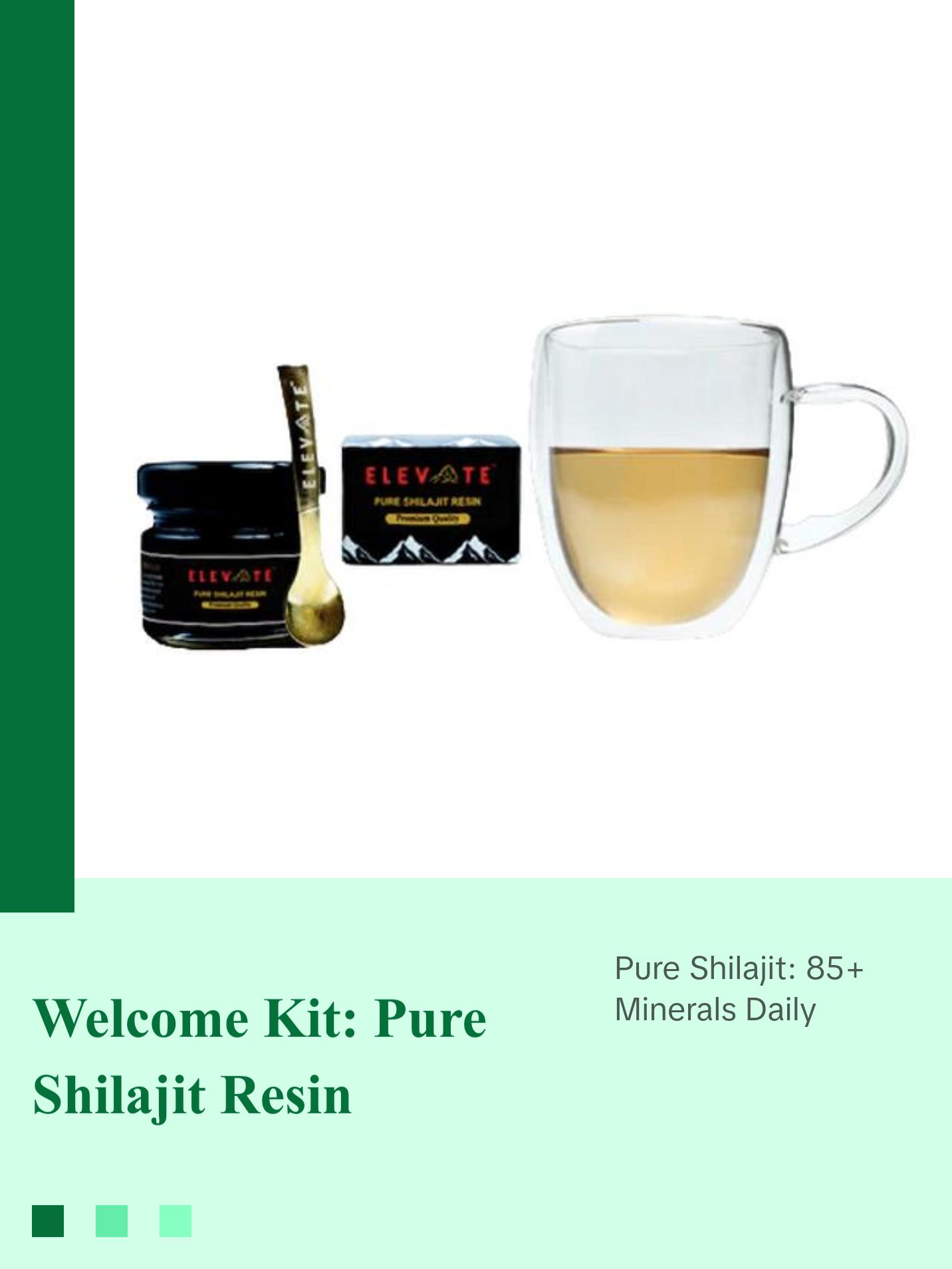 Elevate Welcome Kit, Pure Shilajit Resin Supplement Healthcare Edible Fitness Dietary Vitamin Elevate Welcome Kit, Pure Shilajit Resin Supplement Healthcare Edible Fitness Dietary Vitamin