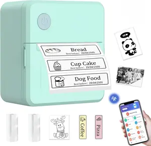 LECHPRO Label Makers, Label Maker Machine with Tape, Bluetooth Label Maker, Portable Thermal 2 Inch Label Printer for Small Business, Barcode, Address, Logo, Clothing, Sticker Printer for Phones