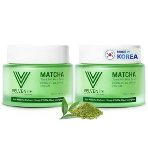 [2-PACK] Velvente Matcha Facial Moisturizer with Rose PDRN & Korean Peptides, Hydrating Firming Cream for All Skin Types – Hydrates, Locks Moisture, Targets Anti-Aging, Dark Spots & Uneven Tone, Soothes for Soft Glowy Skin