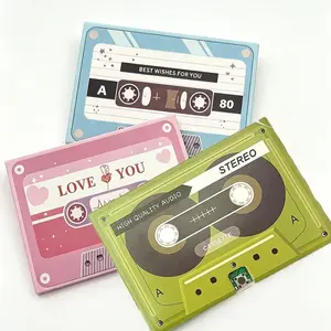 Wedding Invitation Tape Greeting Card, Recordable Voice Message Birthday Wish Card, 1 Box Audio Cassette Gift
