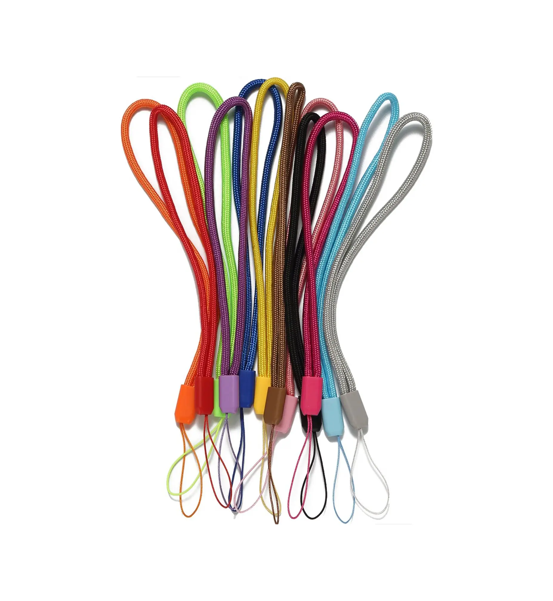 Colorful Wrist Lanyards 12 Pack – Short Lightweight Hand Strap Keychain Strings for Keys, USB, ID Badge & Small Accessories, Durable Assorted Colors