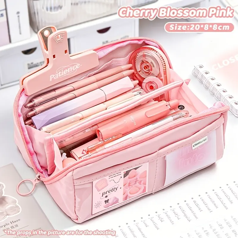 A 9-layer large-capacity multi-compartment storage bag, available in multiple colors, is an ideal pencil case, Study Tool, for students to store stationery and a great helper for daily work organization - essential for cashback