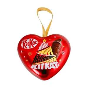 Nestle KitKat Christmas Santa Heart Chocolate Wafer Cookies Gift Box - 3 Pieces, Festive Holiday Limited Edition