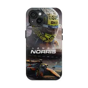 Lando Norris Phone Case, Tough Racing Case, Cool Gift, Phone Cases Phone Cover Hard Case Tough 2-piece Phone Case Protection, Shockproof For IPhone 17-12, Pro Max, Pro Plus, and Samsung S25 24 23 Safety Case