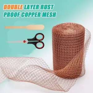 5" x 32ft Heavy-Duty Copper Mesh Roll, Pure Copper Wire Netting for Wall Cracks, Holes, Plant Protection, and Seed Guard – Multipurpose Garden and Construction Mesh
