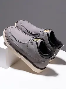 Versatile Casual Boots, Caramel Color Low-Top Design, Perfect for Men, Fall Atmosphere, Ideal for Daily Wear, Walking Shoes