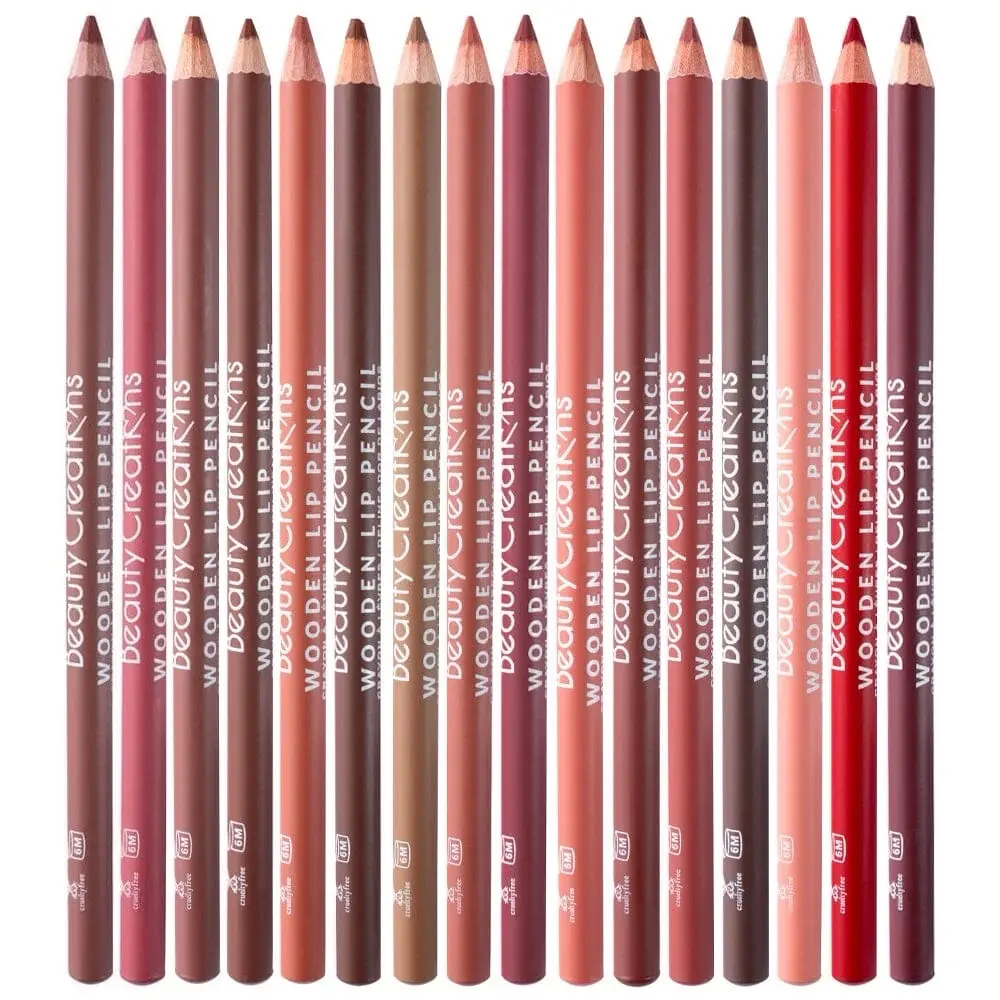 Beauty Creations Wooden Lip Pencil Collection Cosmetic Makeup Lipliner