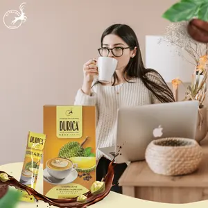 Combo 100 Sticks + Free 6 Sticks DURICA 4-in-1 Vietnamese Durian Coffee – Organic, health-safe coffee made from robusta beans and freeze-dried durian.