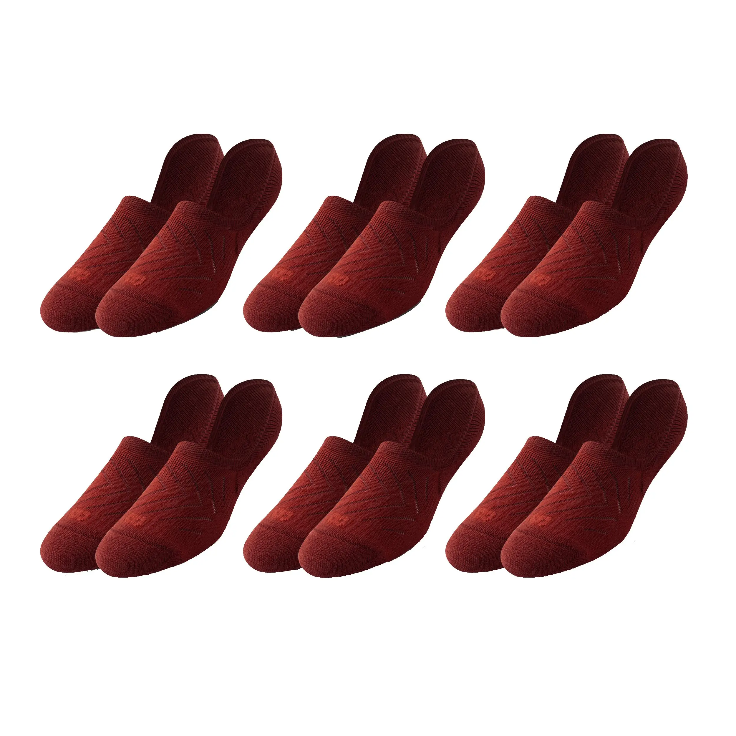 Pair of Thieves Men's No-Show Socks Set - 6 Pack Red OSFM, Spandex-Nylon-Polyester Blend, Breathable Athletic Stretch, Casual Daily Routine Use, Gym