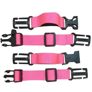 2 Packs Backpack Chest Strap- Nylon -Suitable for Webbing on The up to 1 in(Pink)