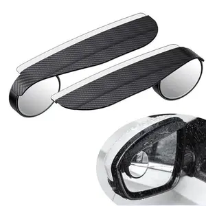 Joytutus 2 Pack Carbon Fiber Side Mirror Rain Guards Waterproof Visor Eyebrow for Car Mirrors Universal Fit Easy Install Car Accessories