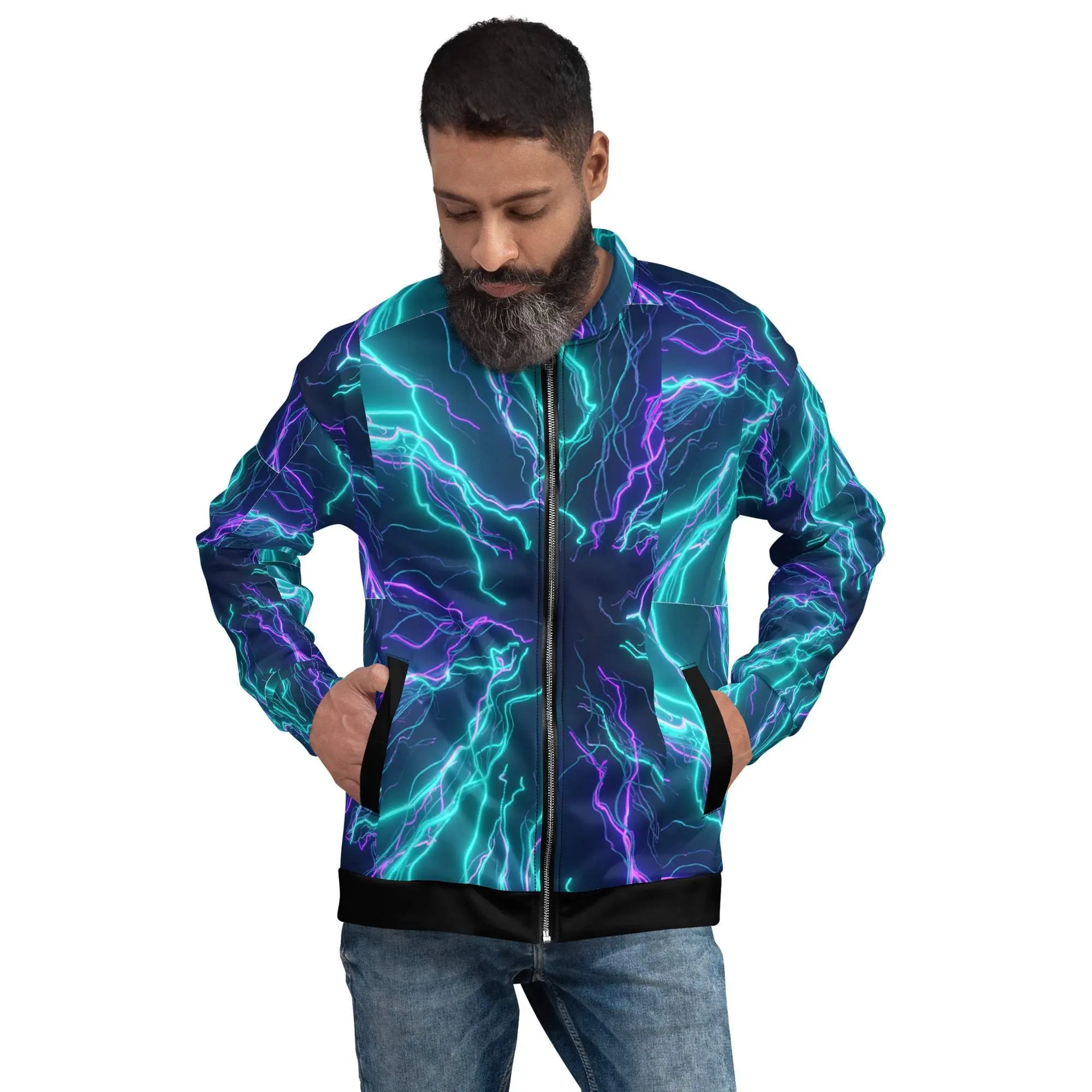 Multi Color Unisex Bomber Jacket