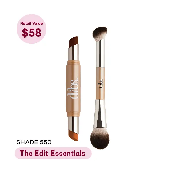 DIBS Beauty The Edit Essentials - The Edit Stick Brightener & Concealer Duo + Duo Brush Conceal DIBS Beauty The Edit Essentials - The Edit Stick Brightener & Concealer Duo + Duo Brush Conceal