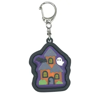 Halloween Haunted House Fidget Clicker Keychain- Autumn, Fall, Portable Sensory Toy for Focus & Anxiety, Trick or Treat Holiday