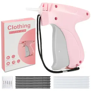 【Stitch Gun】 for Clothes with 5 Replacement Needles, Quick Stitch Sewing Gun, Tag Gun, Quick Clothing Fixer with 500 Black & 500 White Fasteners
