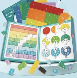 2026 New Magnetic Fraction Educational Puzzle, Magnetic Fraction Tiles & Fraction Circles Set, Math Manipulatives for Elementary School, Montessori Fraction Manipulatives Learning Tools for Kids,Preschool training tools