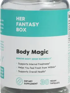 Her Fantasy Box | Body Magic | Chlorophyll Capsules - 30 Vegan Capsules for Detox, Digestion, Gut Health, Skin Support, and Oily Skin - Natural Energy Booster