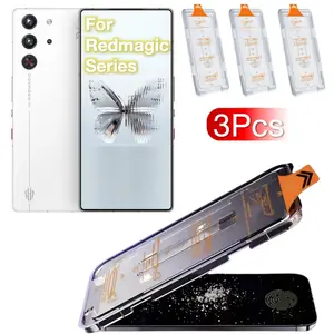 3Pcs For RedMagic Red Magic 8 8s 9 9s 10 10s Pro Plus Screen Protector, Tempered Glass Film with Positioning Function, Anti-Scratch & Dustproof Design