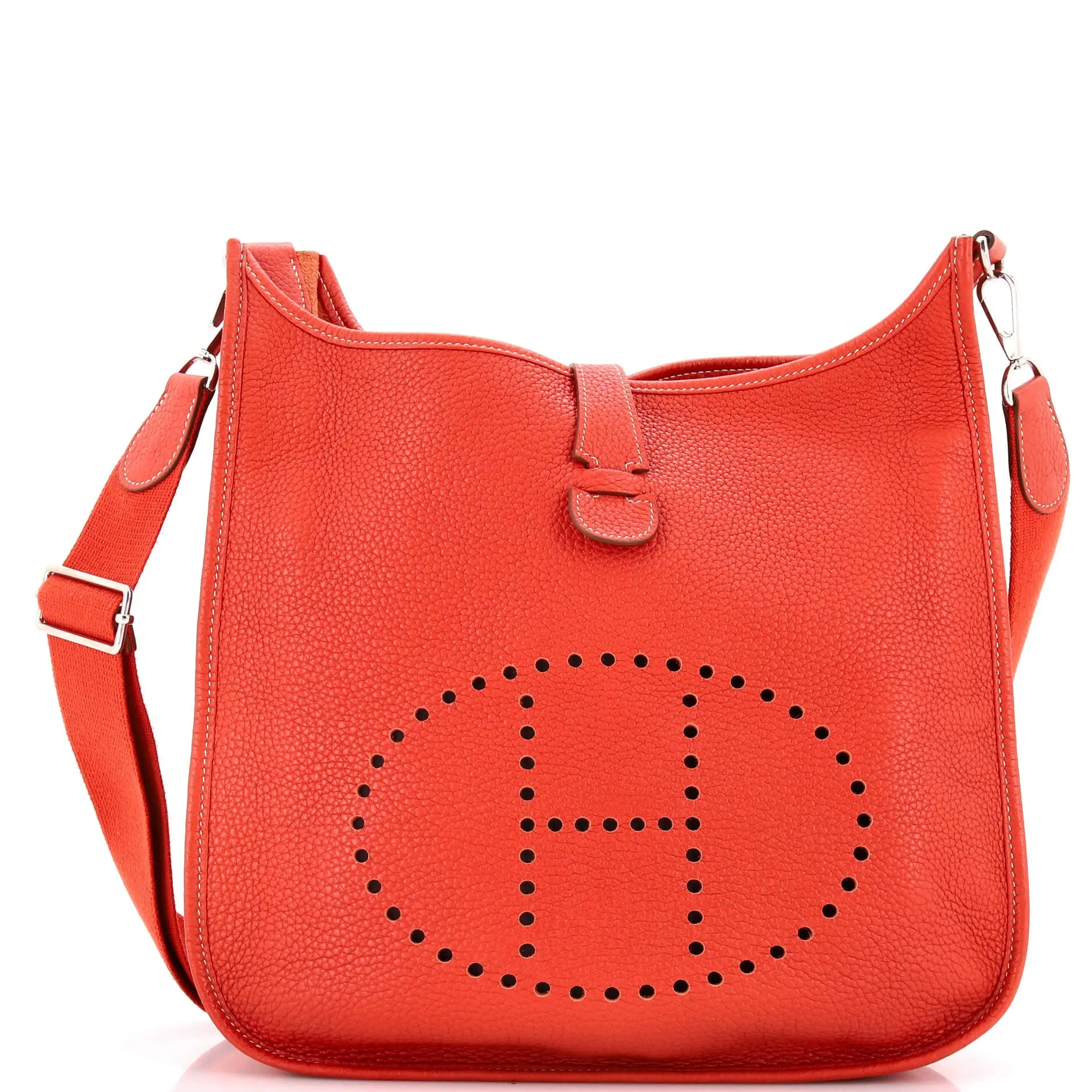 Pre-owned HERMÈS material Messenger Bags Hermes Evelyne Bag Gen III Clemence GM by Rebag