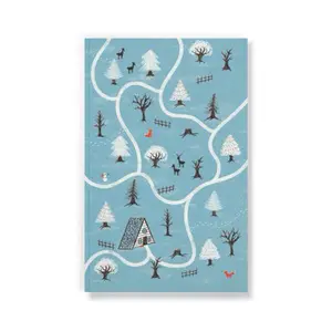 Winter Cabin Layflat Notebook