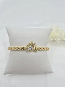 Bracelet with a teddy bear design in 14k gold plated. (103)