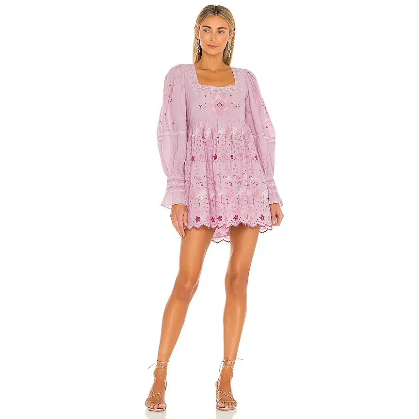 LoveShackFancy Freja Dress in Lavender Fields