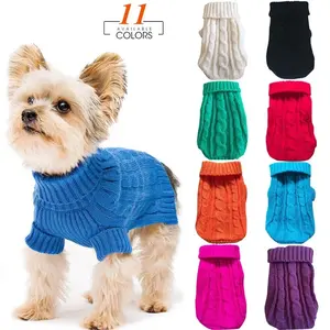 Dog Winter Sweater – Knitted Pet Clothes for Small & Medium Dogs, Chihuahua & Yorkshire Puppy Warm Outfit