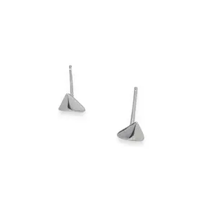 Tiny Geometric Triangle Stud Earrings for Men Women Unisex Style