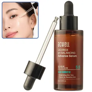 Korean ACWELL 5.5 Licorice pH Balancing Advanced Serum for Dark Spots, Acne Scars, Redness & Dullness with Pycnogenol, Niacinamide | Authentic Brightening K-Beauty Calming Ampoule (30ml) Essence Eye Soothing