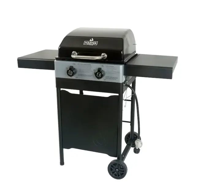 Master Forge Black/Porcelain Enamel 2 -Burner Liquid Propane Gas Grill
