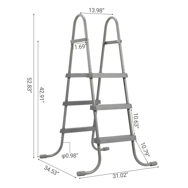 3-Step,42in,Grey