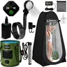 Portable Outdoor Shower Tent Kit with 6000mAh Rechargeable Pump, 5-Gallon Collapsible Bucket, PP Filter Nozzle, Camping Shower Head, Charging Cable, Bath Alternative, Car Wash Supplies, Camping Hiking Gear