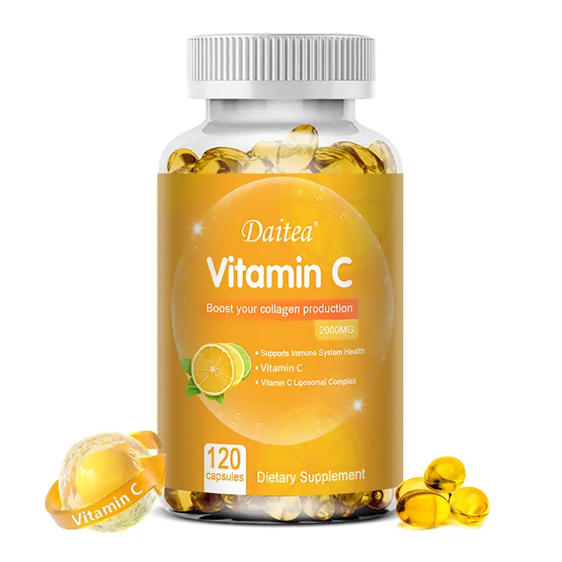 Daitea Vitamin C Health Supplement,Supports skin health ,120 Capsules