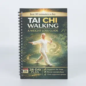 28-Day Tai Chi Walking Program, Safe Exercise & Weight Loss, Joint-Friendly, Zero Injury, Indoor/outdoor Use, Balance Improvement