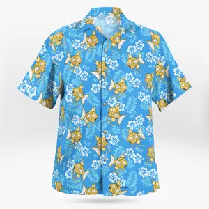 2026 Hot Hawaiian Sets PKM [FREESHIP] Fresh Summer – Youthful – Bold with the Yellow Magikarp PKM Hawaiian Shirt Tropical Anime Aloha Shirt - A gift for all ages in your family this summer.