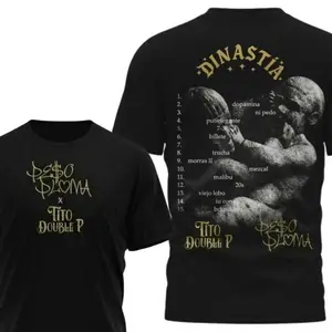 Dinastía Tito Double P x Peso Graphic Unisex T-Shirt, Corridos Style Fan Tees, Bold Cultural Print, Mexican Heritage Apparel for Men _ Women