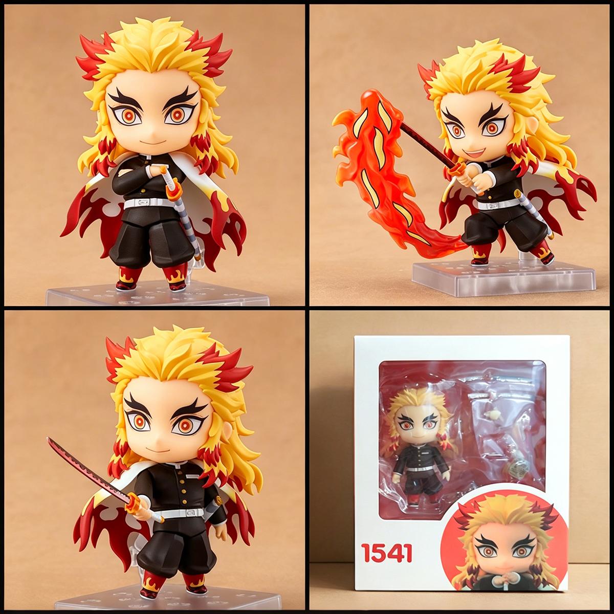 Demon Slayer Q Version Figures | Muichiro Mitsuri Nezuko Tanjiro Zenitsu Inosuke Rengoku Giyuu Shinobu Sanemi Genya Tengen Akaza | Collectible Anime Action Chibi Figure Toy with Movable Joints & Changeable Face