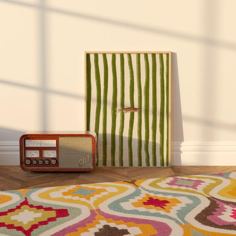 Digital  Sardines Art Print  Fashion Wall Art  Kitchen Wall Art  Sardines Poster  Kitchen Food Poster  Olive Green Color